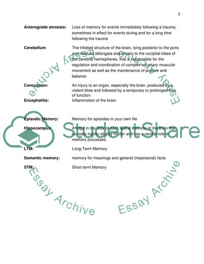 Major Sub Classifications of Memory and How They Are Relatively Damaged, or Spared, by Different Neurological Diseases