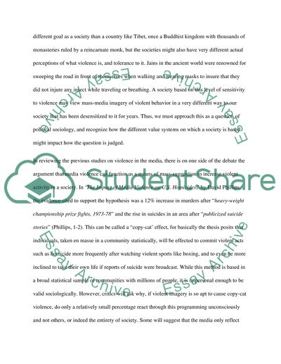 Effects of Mass Media Violence on Violent Behavior