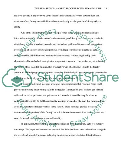 The Strategic Planning Process Scenario Analysis