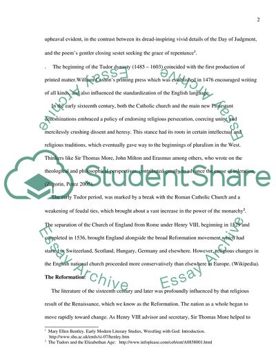 Representation of the Religious Conflicts in the Literature of England
