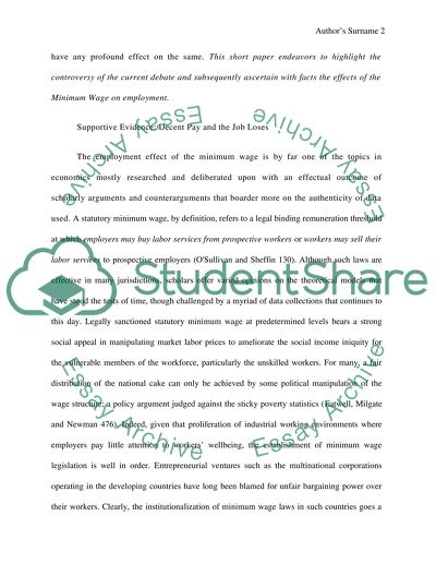 The Employment Effects of the Minimum Wage