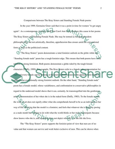 The Kray Sisters and Standing Female Nude Poems