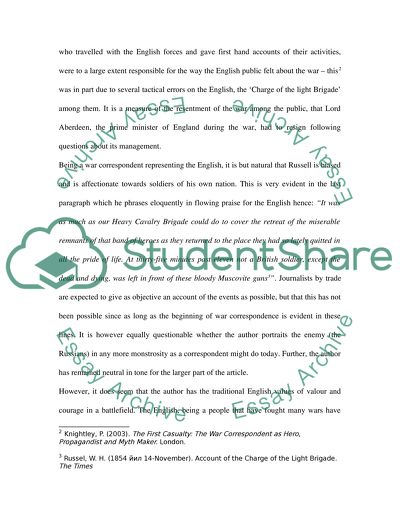 Propaganda and the Crimean War