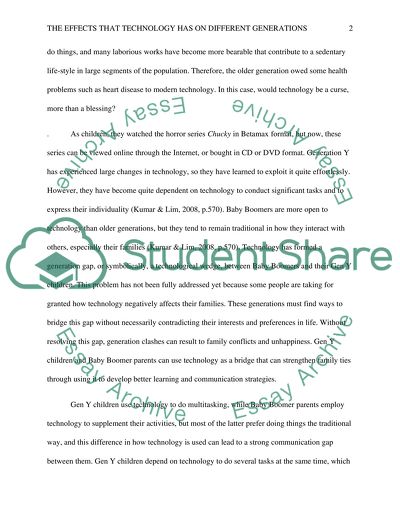 The Effects That Tech has on diff Gens