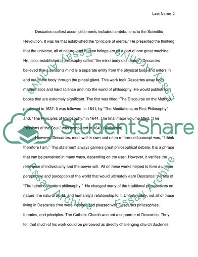 Life of Rene Descartes