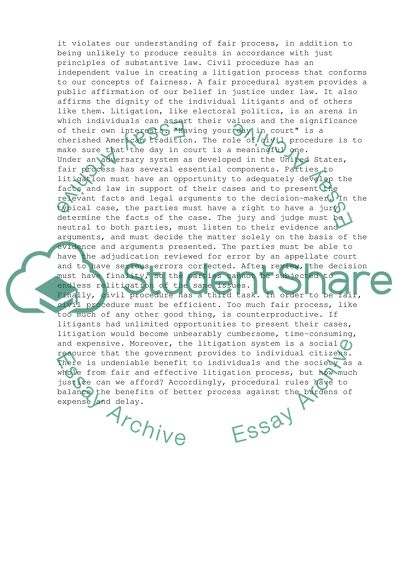 Current impression of the american legal system