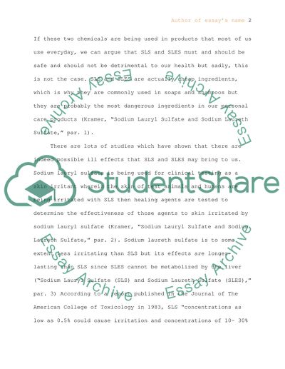 Negative effect of Sodium Lauryl Sulfate(SLS) & Sodium Laureth Sulfate(SLES) on the health