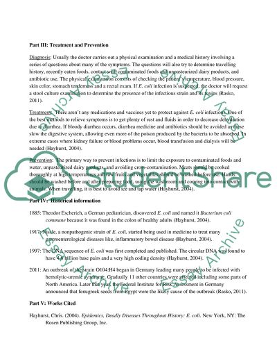 Microbe Report on Escherichia coli