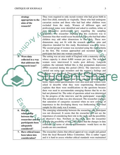 Critique of Selected Journals Using CASP Tool
