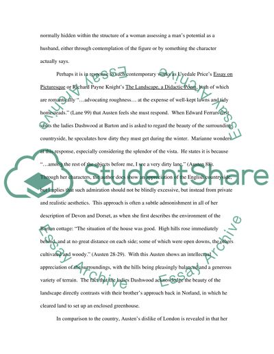 Jane Austens Novel Sense and Sensibility