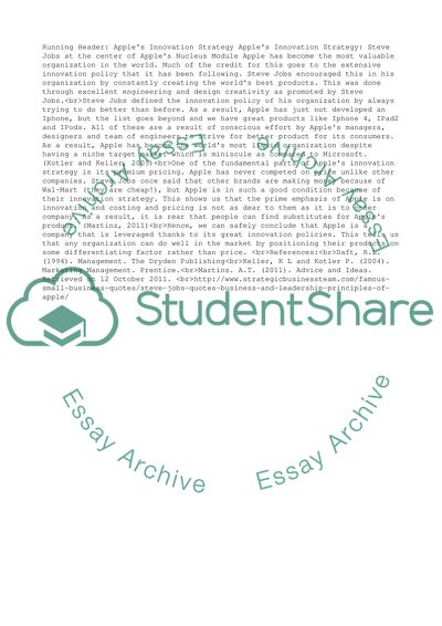 Apples Strategy for its products