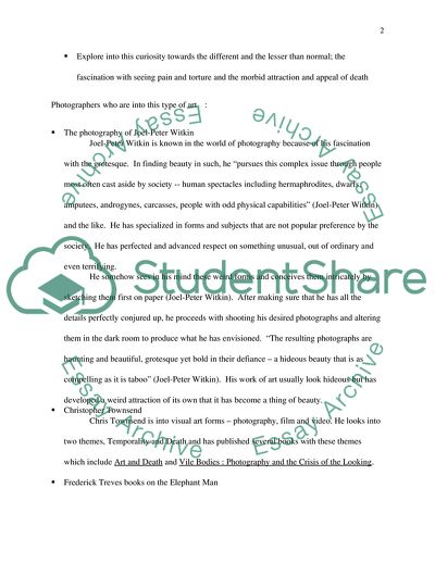 Morbid Curiosity within the Medium of Photography