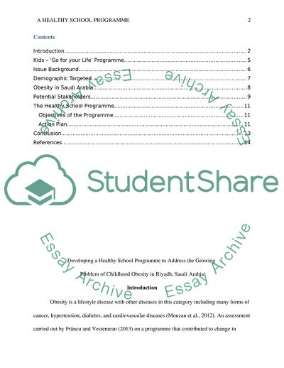 Growing Problem of Childhood Obesity in Riyadh, Saudi Arabia