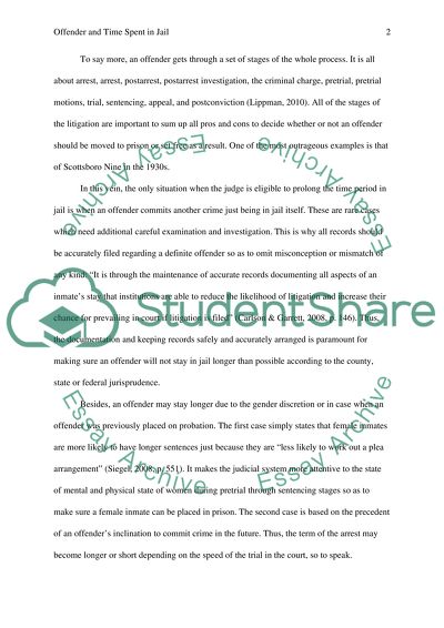 How long can an offender stay in jail