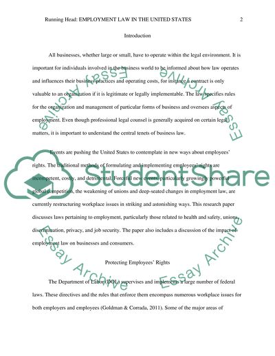 Laws and the Work Place