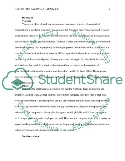 Health and Safety Practices Plan (Part Four), Human Risk Factors