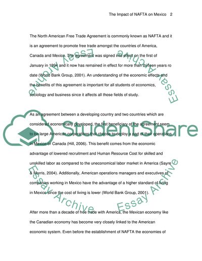 The Impact of NAFTA on Mexico