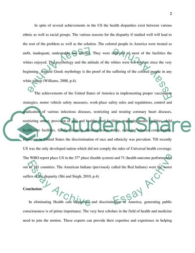 Eliminating Healthcare Disparities in America