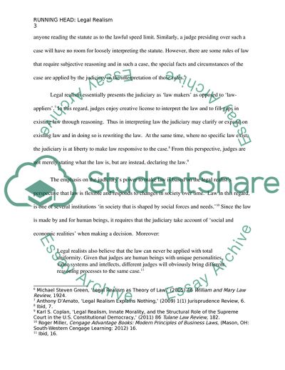 The Theory of Legal Realism