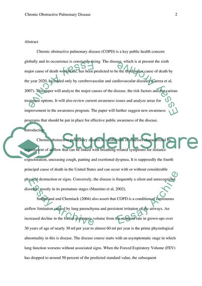 Public Awareness on COPD