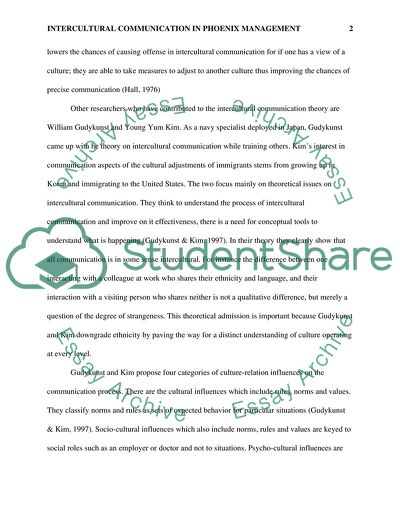 Intercultural Communication in Phoenix Management Services