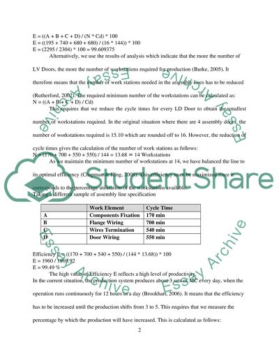 Production system optimization