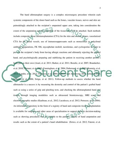 Hand Transplantation