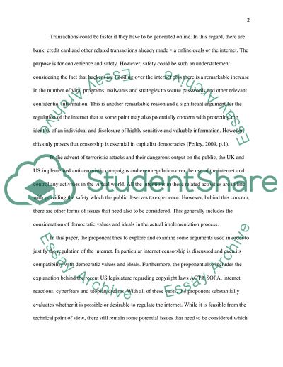 Regulation of the Internet
