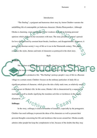 The Darlling by Anton Chekhov