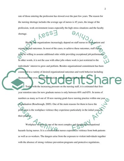 Violence in the Nursing Workplace