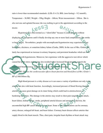 Case study for nursing-hypertension