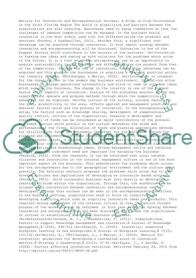 Firm Performance in the South Florida Region