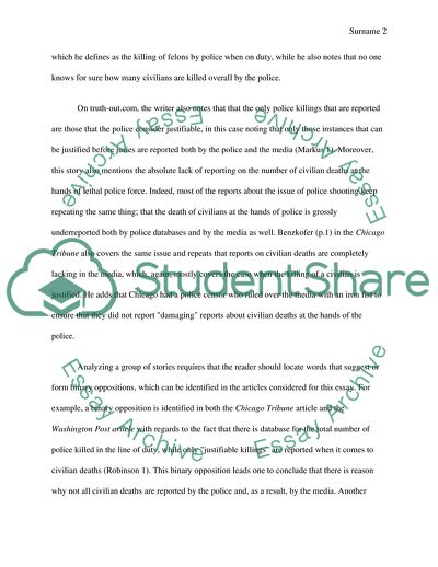 National Database for Police Killings