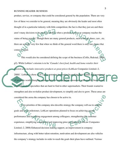 The Strategy of Loblaw Companies Limited