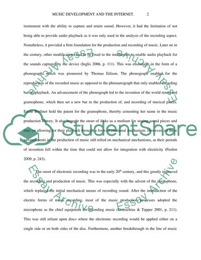 Developments of Music and How the Internet Has Changed the Music Industry for Artists