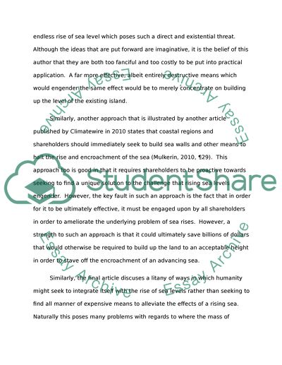 Solutions for Rising Sea Level