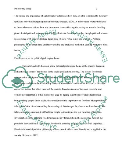 Freedom and Social Political Philosophy