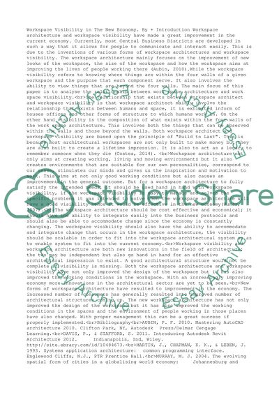 Workspace Visibility in the New Economy