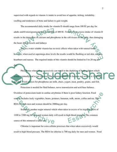 NFS: Nutritional Toxicology