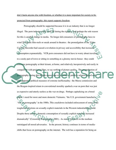 Should Pornography Be Restricted by Law