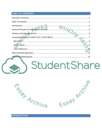 General Principle of Construction Contracts
