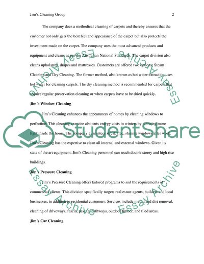 Marketing Plan: Jims Cleaning Group