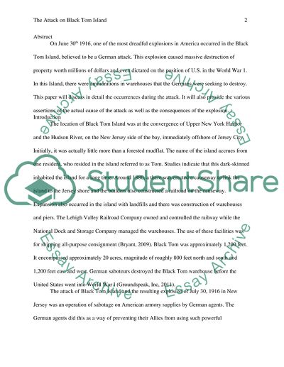 The Attack on Black Tom Island