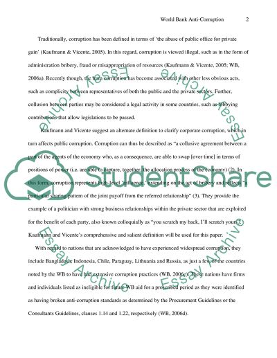 World Bank Anti-Corruption