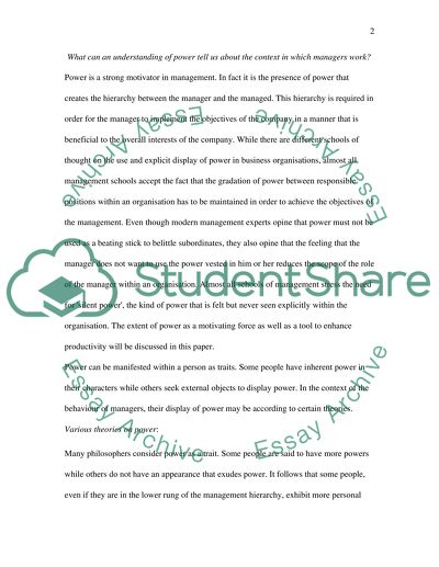 Management in Context