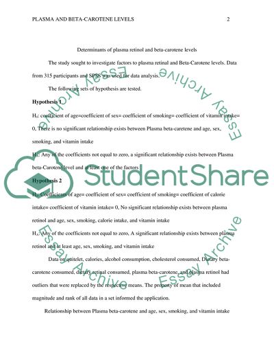 Determinants of plasma retinol and beta-carotene levels
