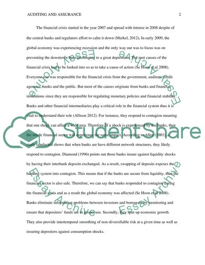 Auditing and assurance