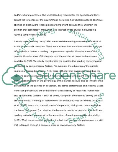 Influences on comprehension, fluency, and word recognition