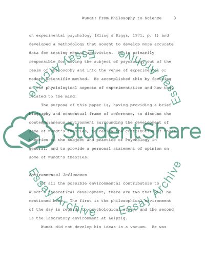 Wilhelm Maximilian Wundt: from Philosophy to Science