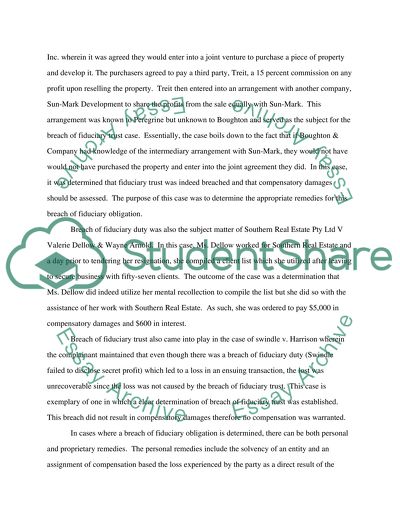 Equity, Conscience and Things of Confidence and Fiduciary Obligation Discuss